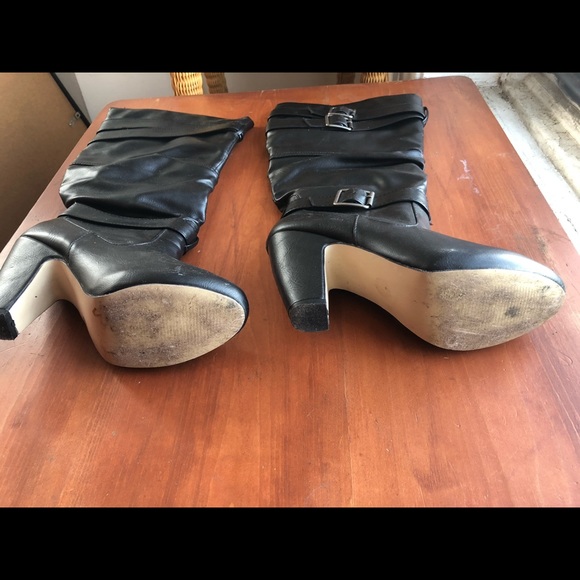 !!SOLD!! KNEE HIGH WIDE CALF BOOTS SIZE 7 - Picture 3 of 4